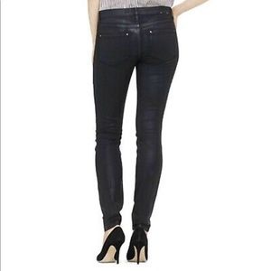 Club Monaco Faux Leather Jeans Wax Coated Denim